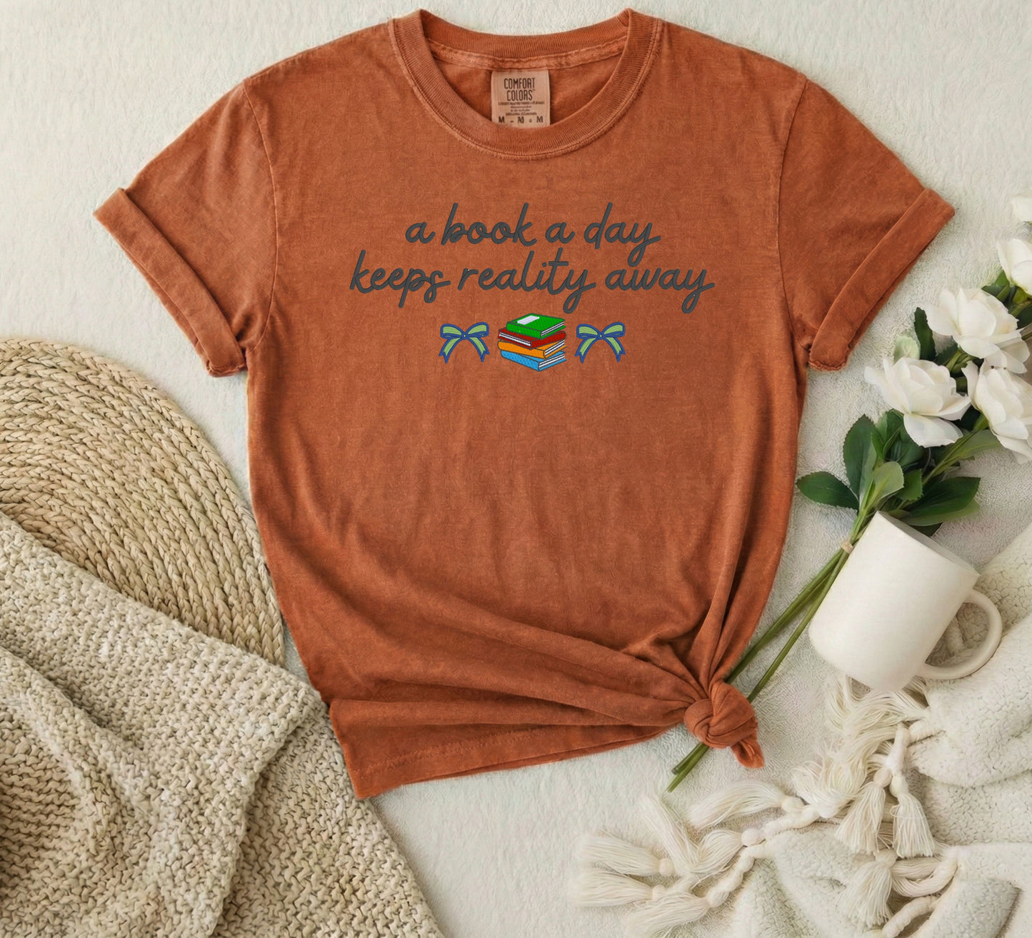 A Book A Day Keeps Reality Away T-shirt