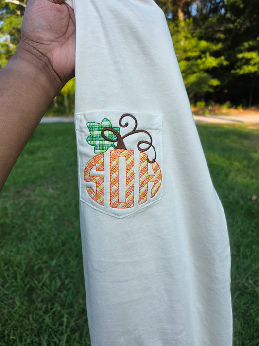 Pumpkin Pocket Monogram