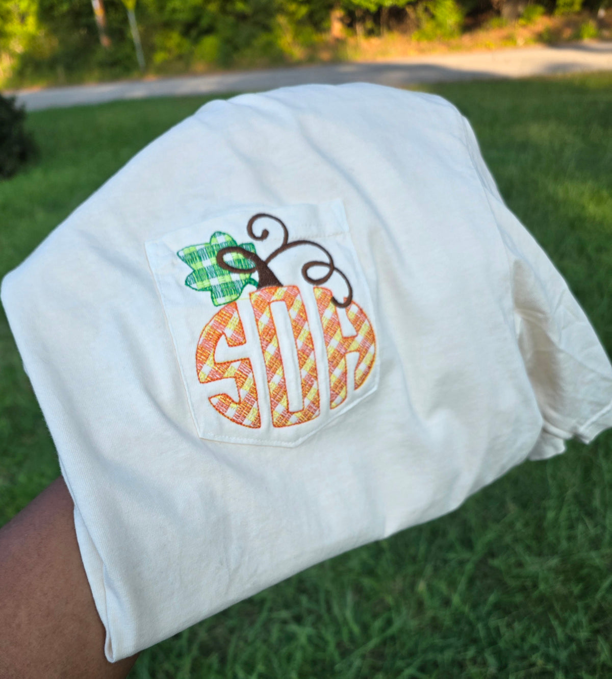 Pumpkin Pocket Monogram