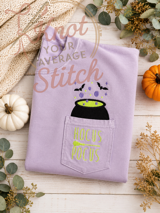 Hocus Pocus Cauldron Pocket T-shirt